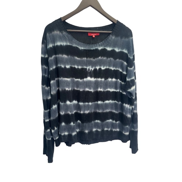 RED Saks Fifth Avenue Black/Grey Oversized Pullover Sweater Size M - Picture 1 of 10